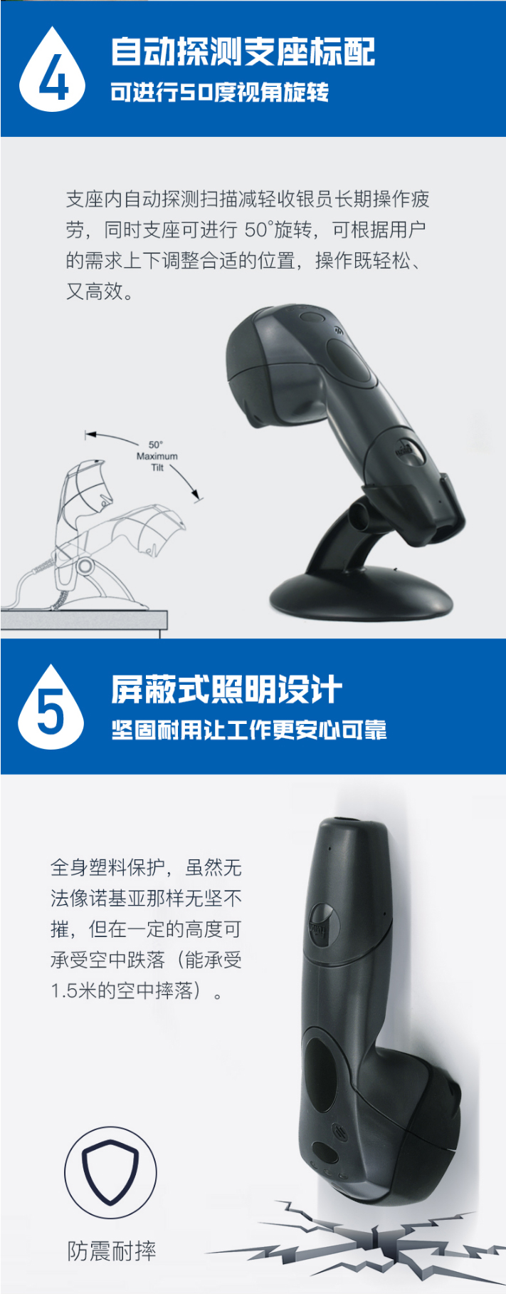 Hoenywell MS3780 掃描槍配備自動探測底座及屏蔽式照明技術(shù)